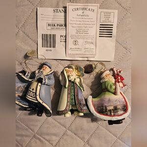 Heirloom Ornaments By Ashton-Drake. Thomas Kinkade Old World Santas 2003